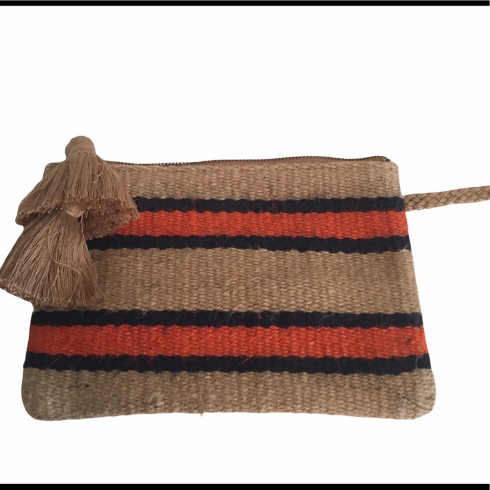 J. Jill Jute Tassel Wristlet Purse